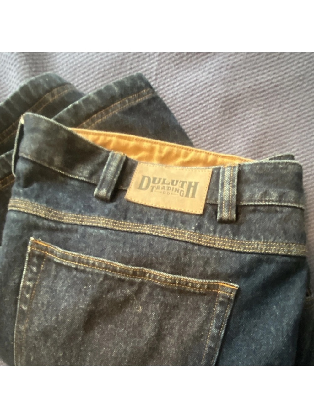 Duluth Trading Co Men's Dark Blue Straight Jeans size 48 x 28